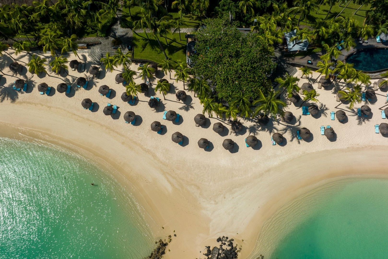 Beachcomber Royal Palm aus der Vogelperspektive