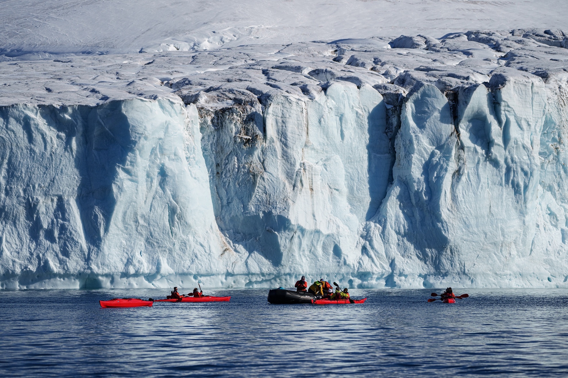 Kayak fahren in der Antarktis
