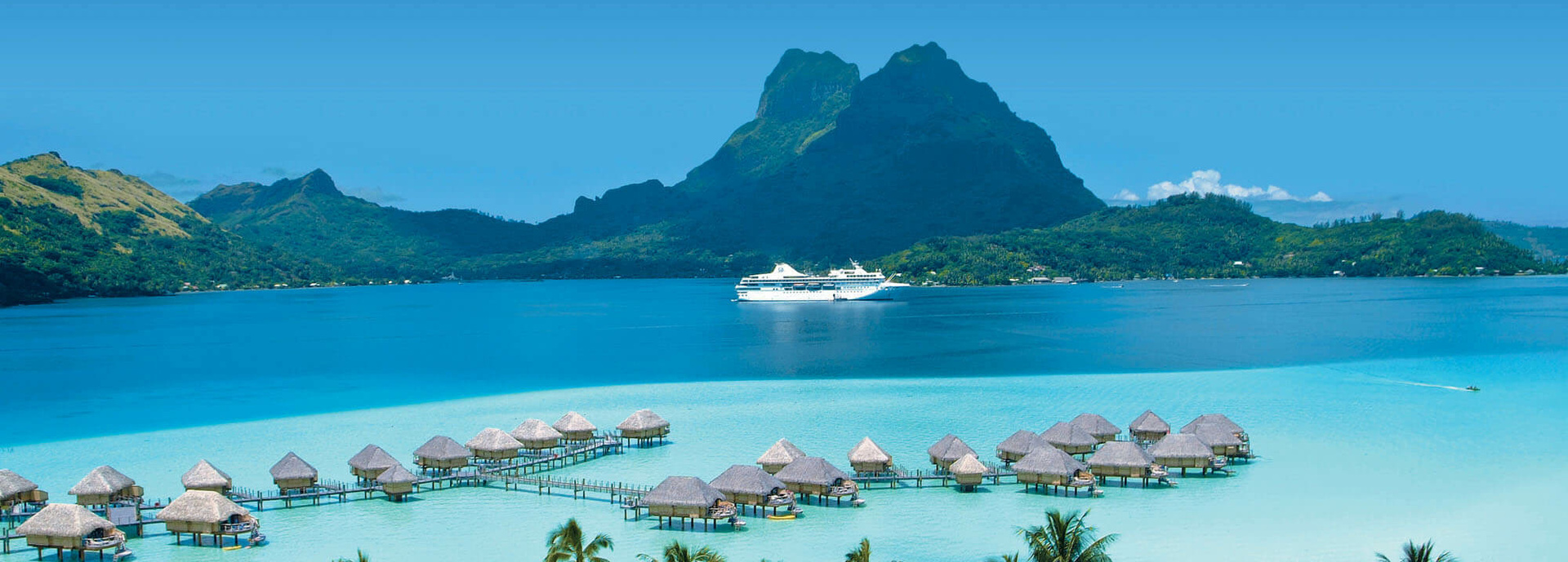 Traumhafter Meerblick in Bora Bora.