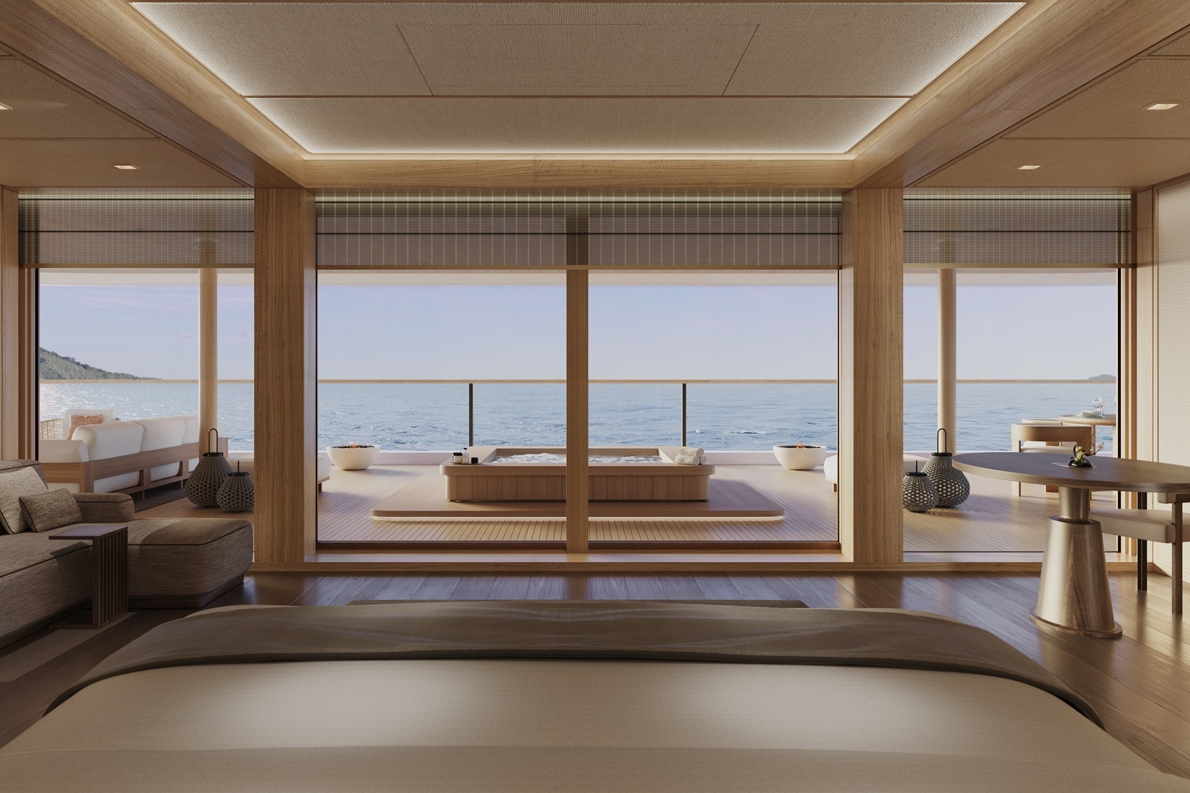 Aman Suite Ausblick an Bord der Amangati von Aman at Sea