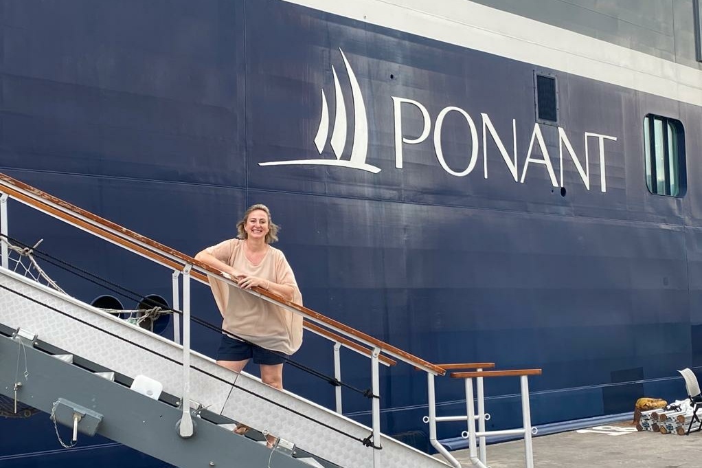 Gaby Jordan an Bord der Ponant