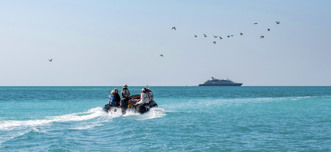mit dem Zodiak zurück auf die Ponant Yacht