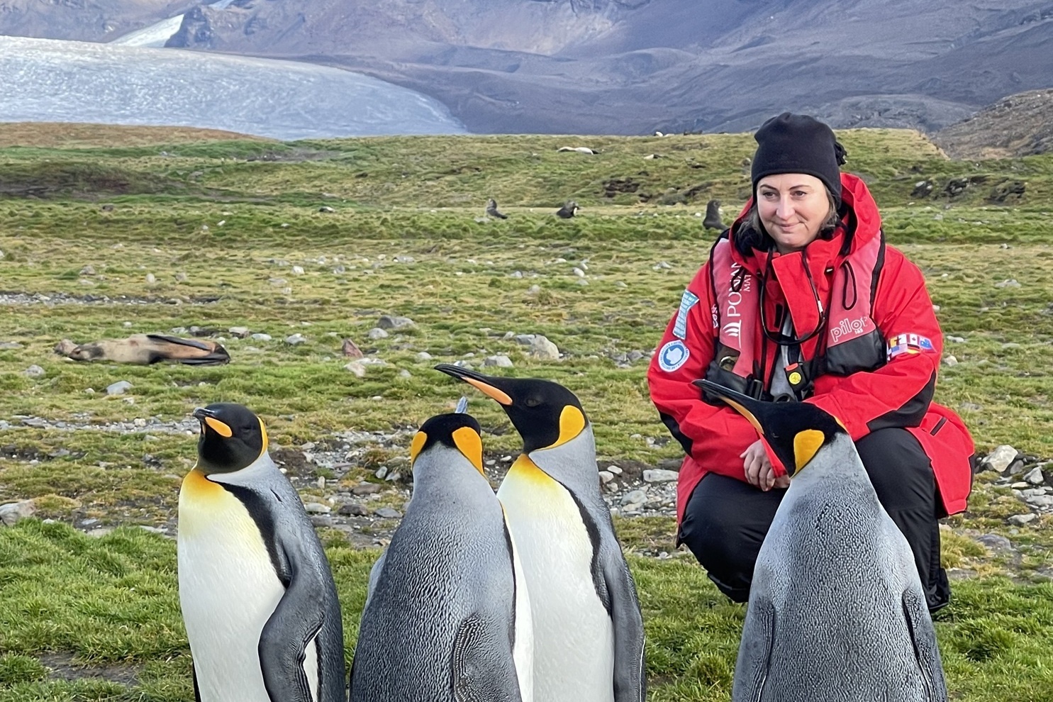 Gaby Jordan zu Besuch bei den Pinguinen in der Antarktis