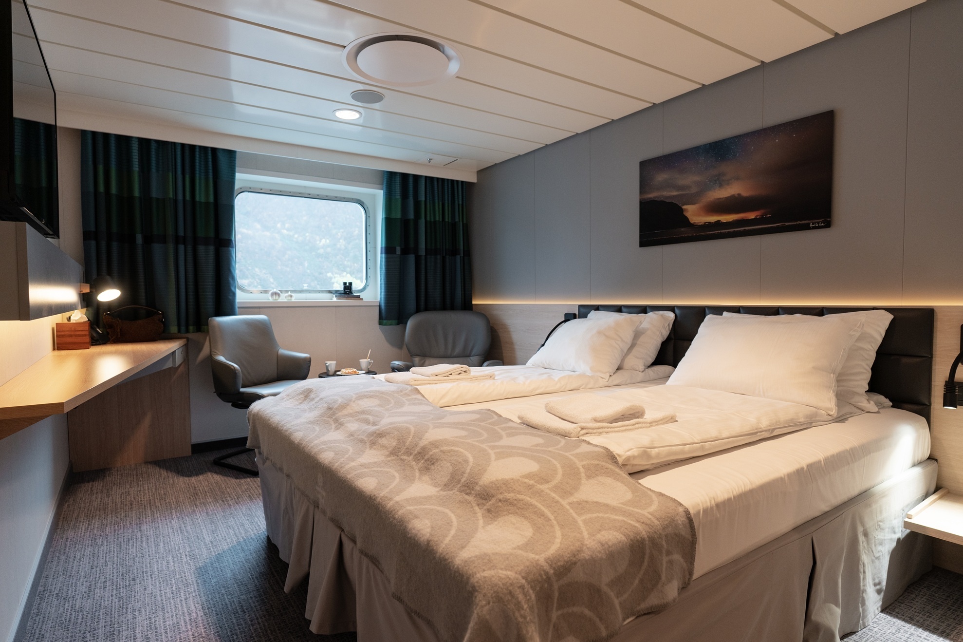 Kabine an Bord von Havila Voyages