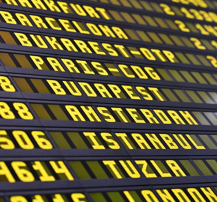 Abflugtafel Flughafen