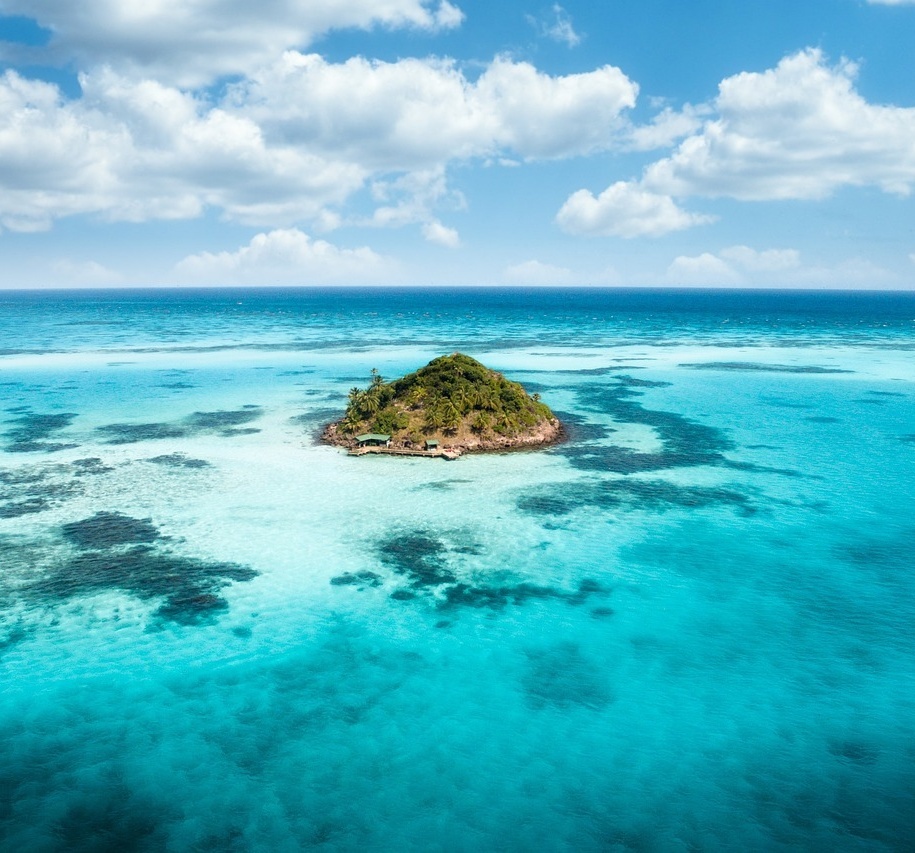 Eine kleine Insel.