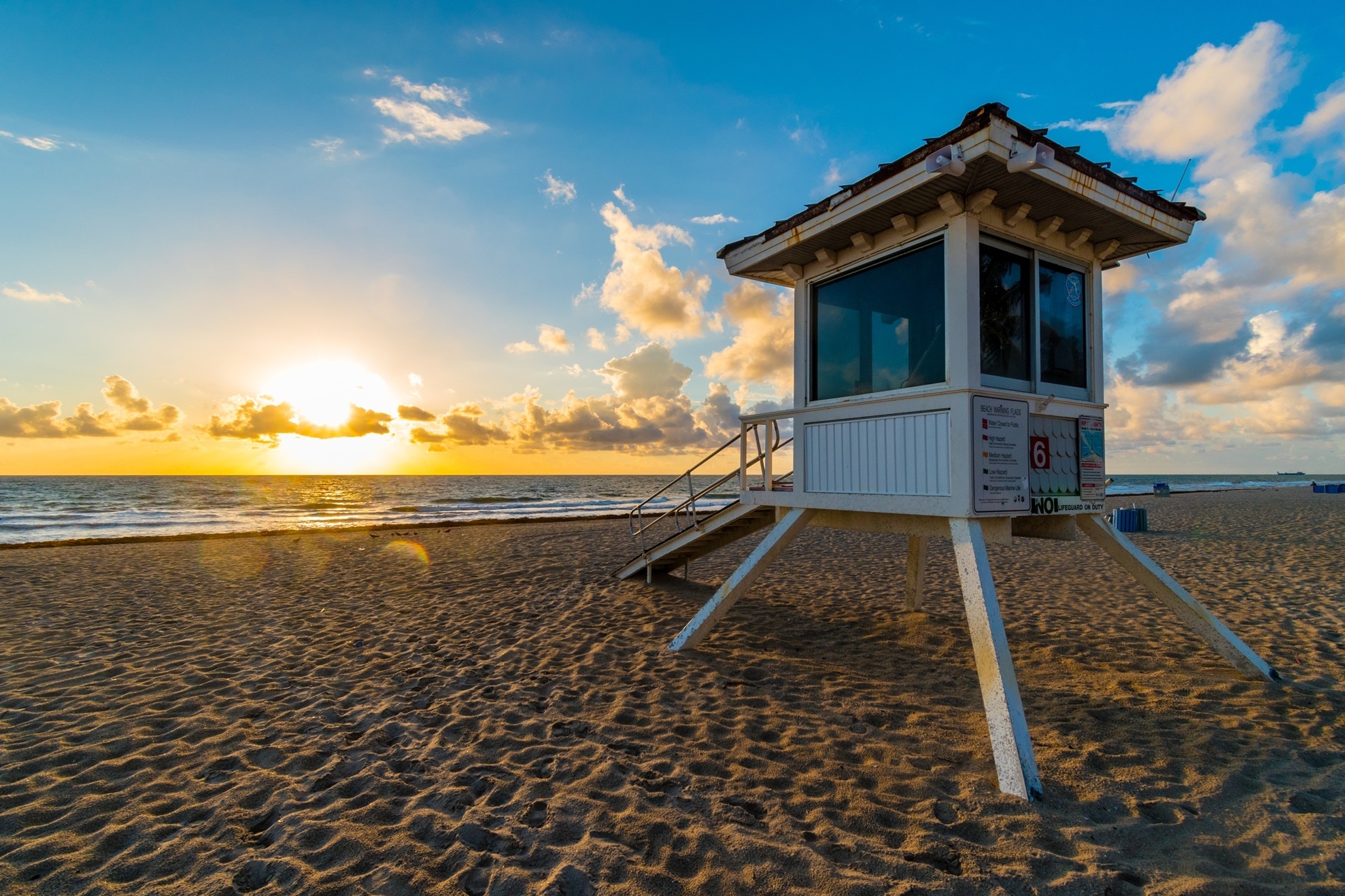 Strand Miami Beach bei Sonnenuntergang