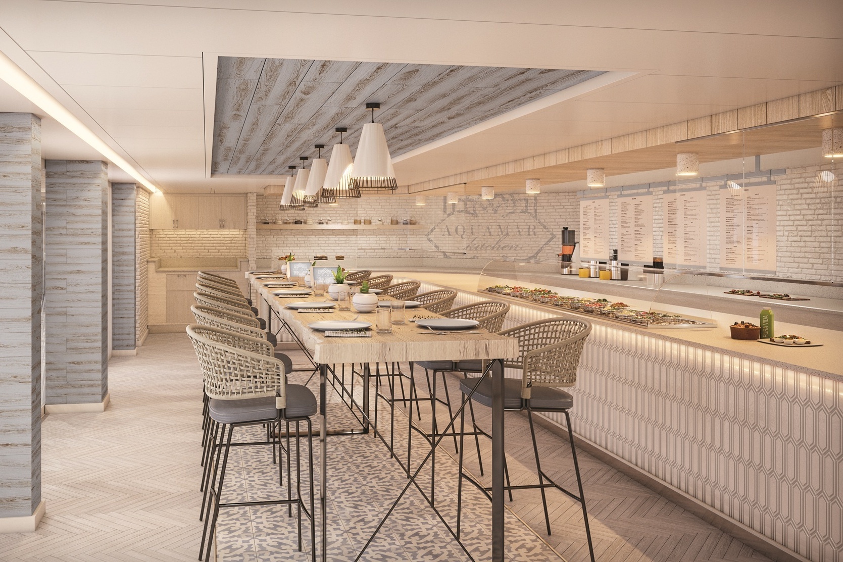 Aquamar Kitchen an Bord der Oceania Vista