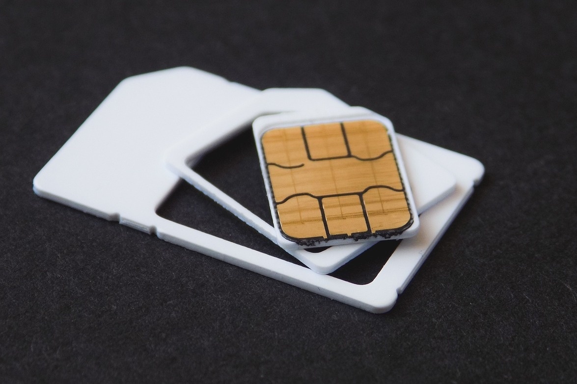 herausgetrennte SIM Karte