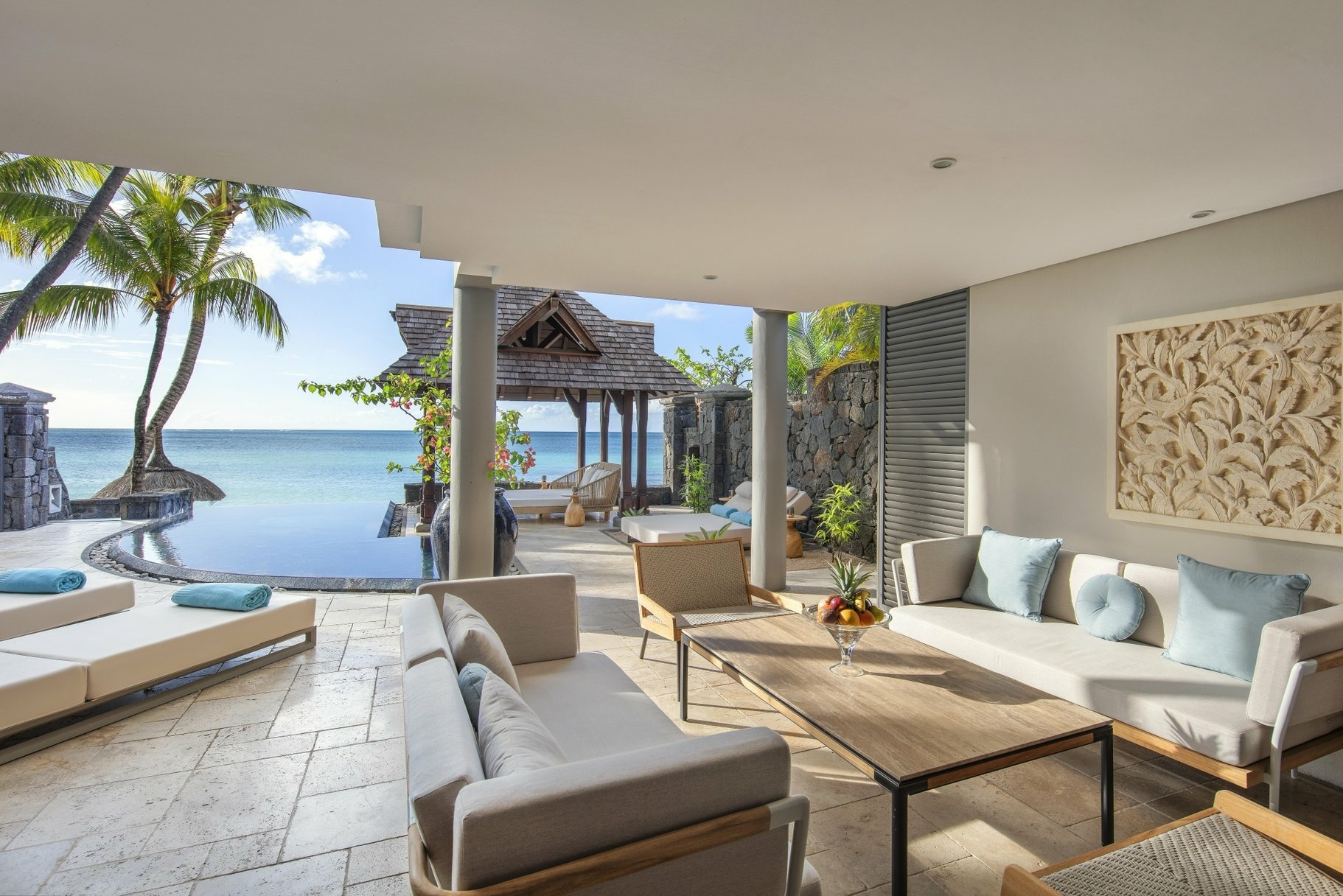 Villa mit Pool im Beachcomber Royal Palm