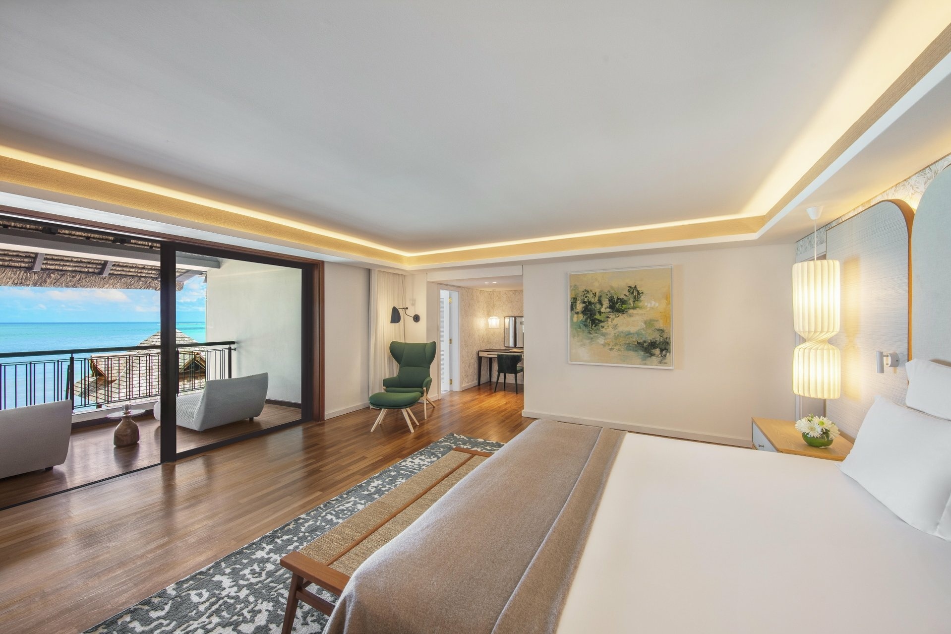 Doppelzimmer mit Meerblick im Beachcomber Royal Palm