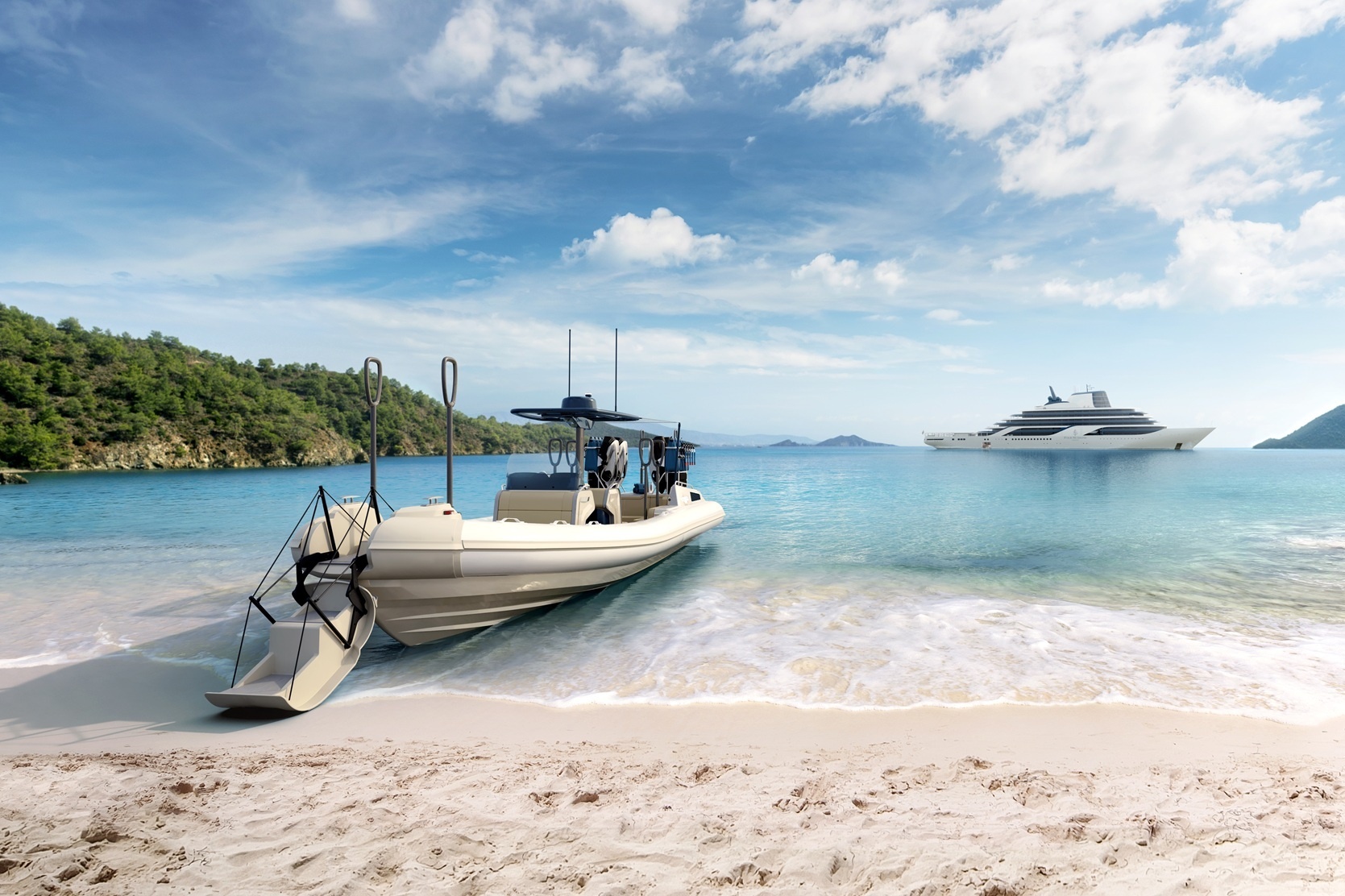 Strandlandung während Kreuzfahrt an Bord der Four Seasons Yachts
