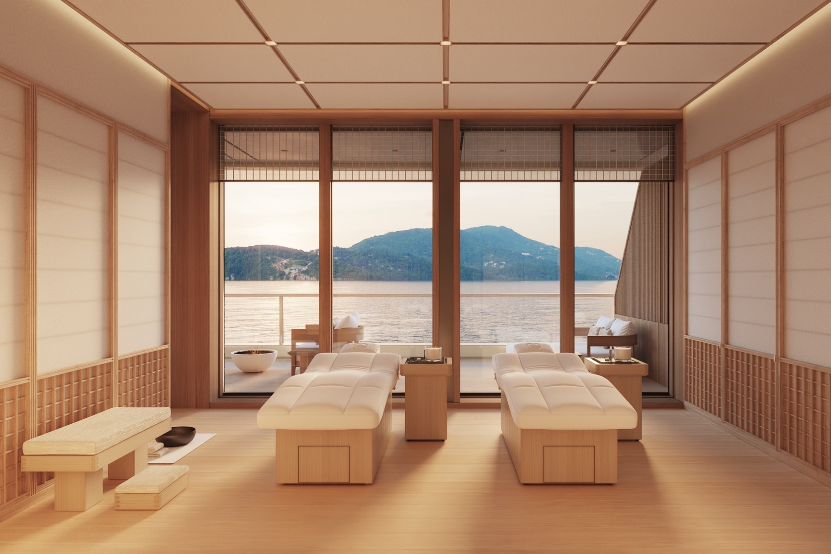 Wellness Room im Spa auf der Amangati von Aman at Sea