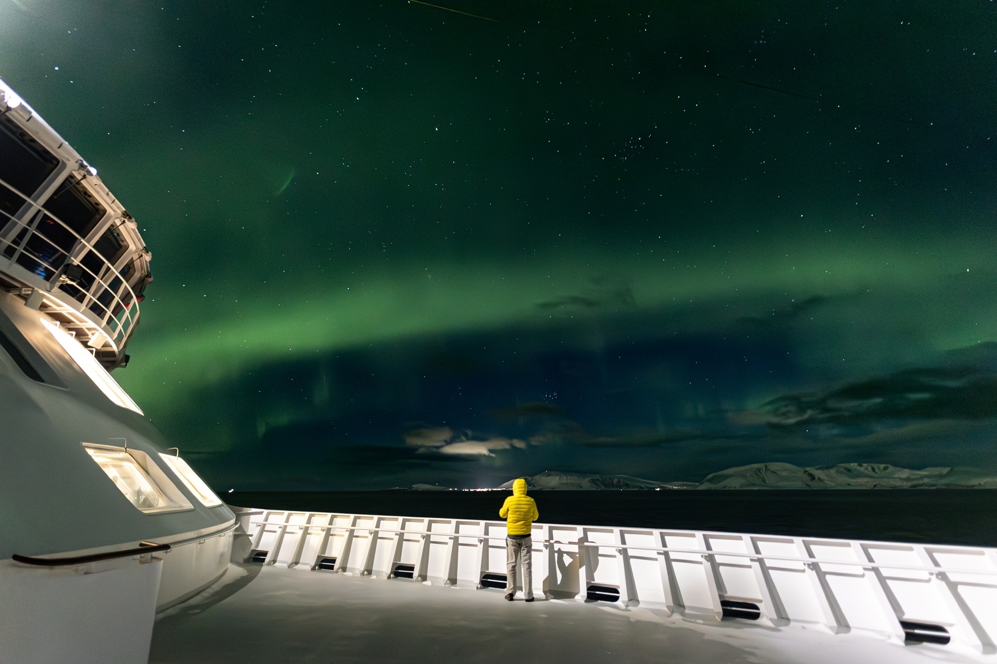 Polarlichter an Bord von Havila
