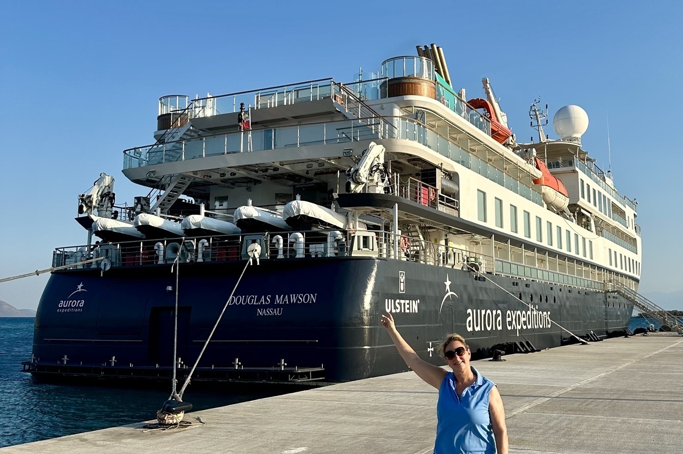 Gaby Jordan an Bord der Aurora Expeditions