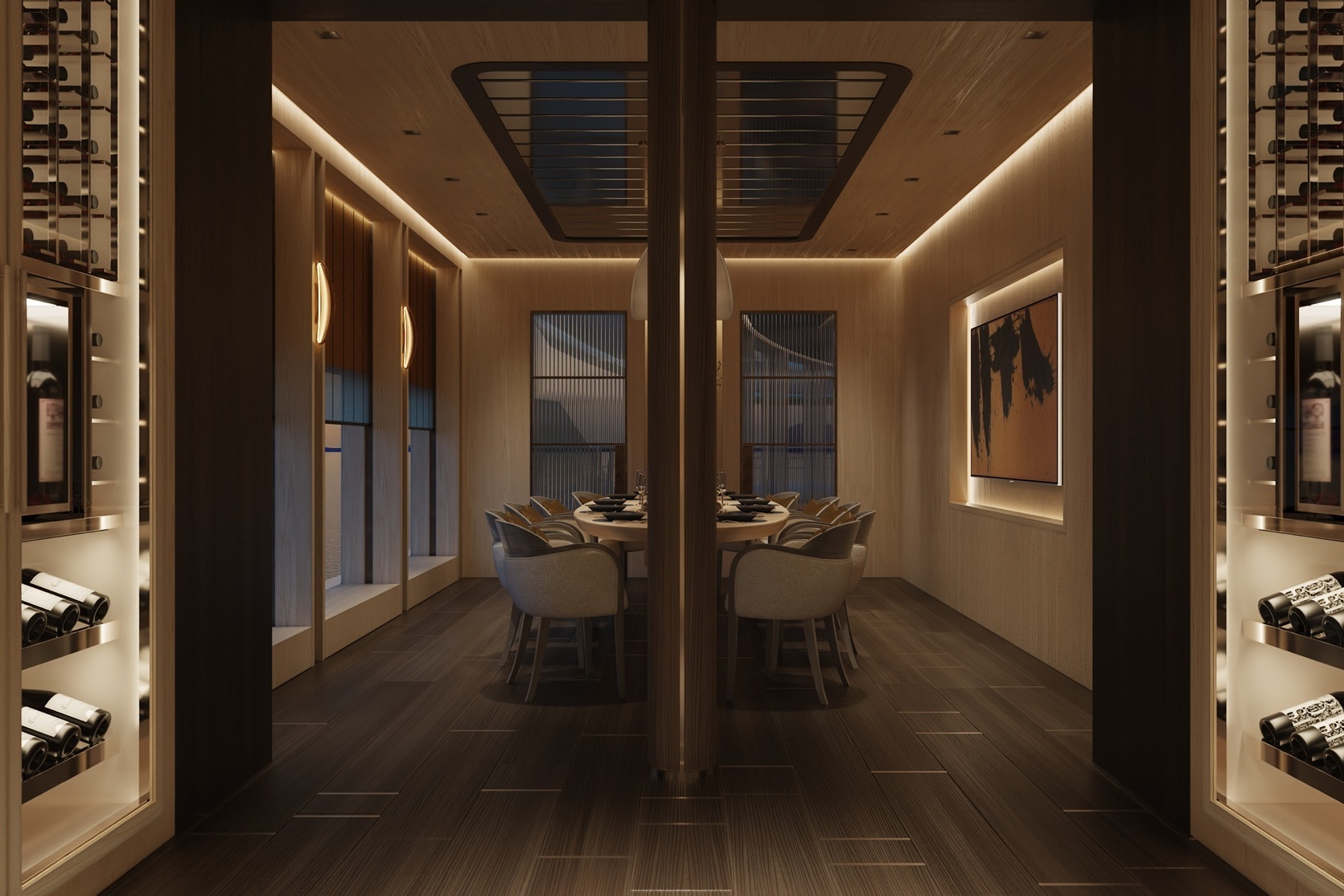 Private Dining im Aman Grill Restaurant an Bord der Amangati von Aman at Sea