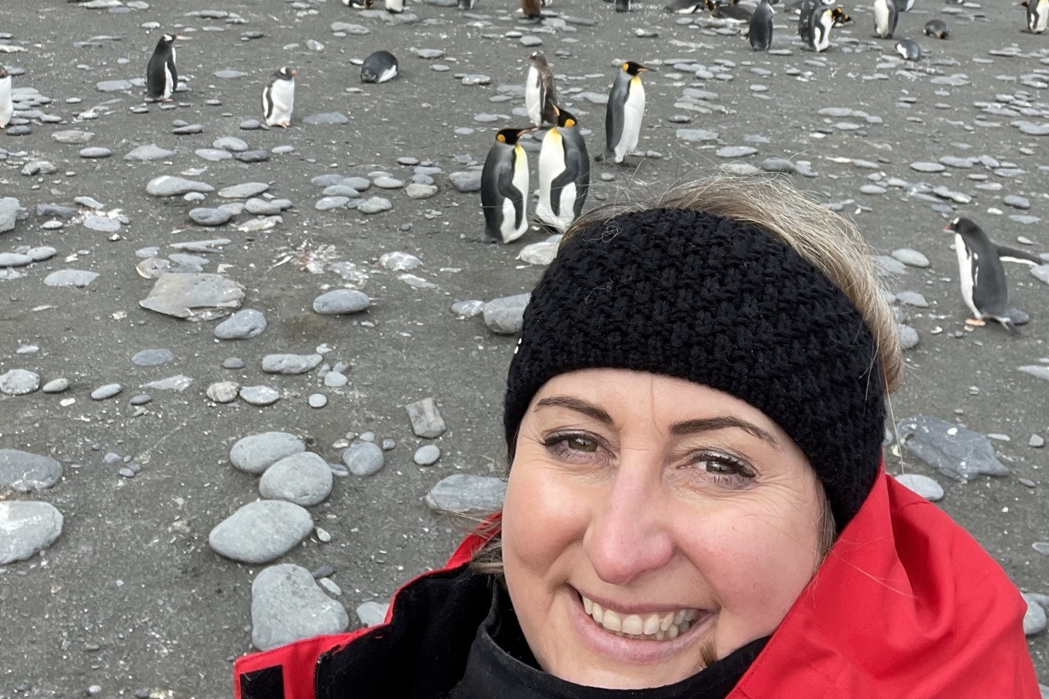 Gaby Jordan zu Besuch bei den Pinguinen