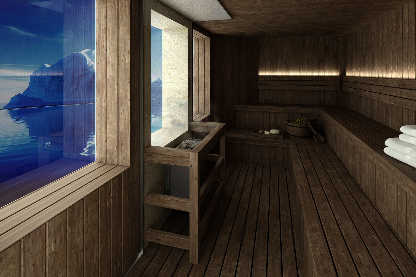 Sauna an Bord der Magellan Discoverer