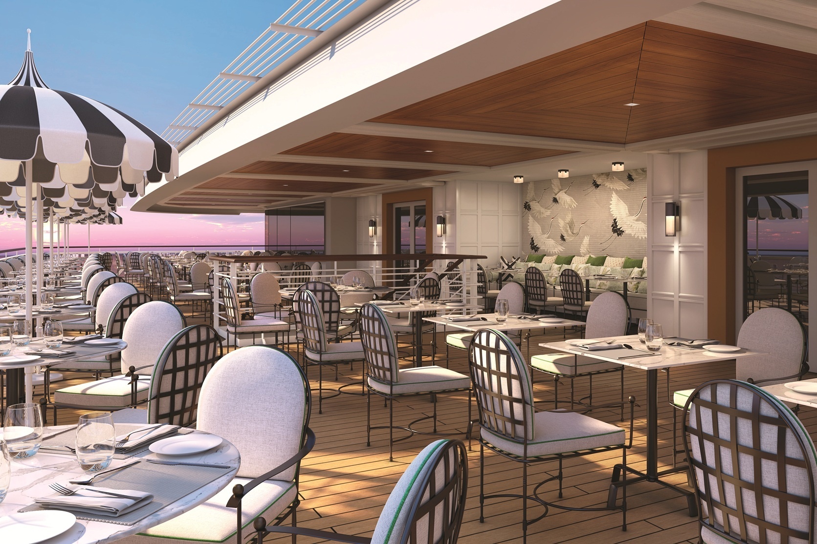 Terrace Cafe an Bord der Oceania Vista