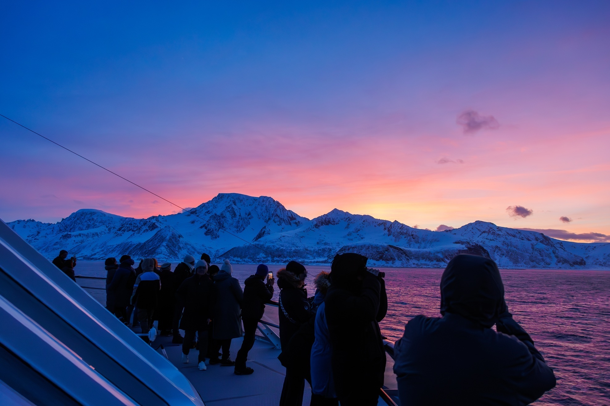 Sonnenuntergang Havila Voyages