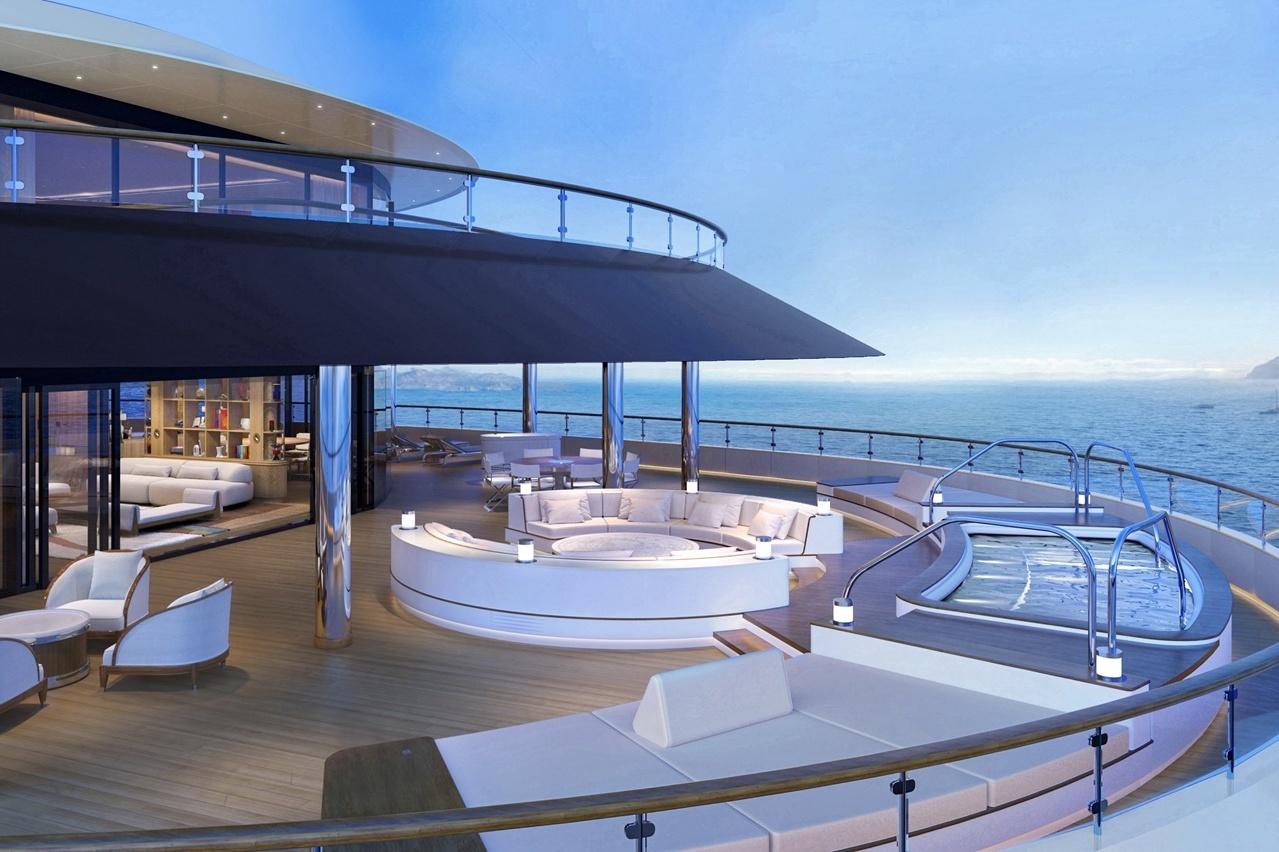 Terrasse der Loft Suite an Bord von Four Seasons Yachts