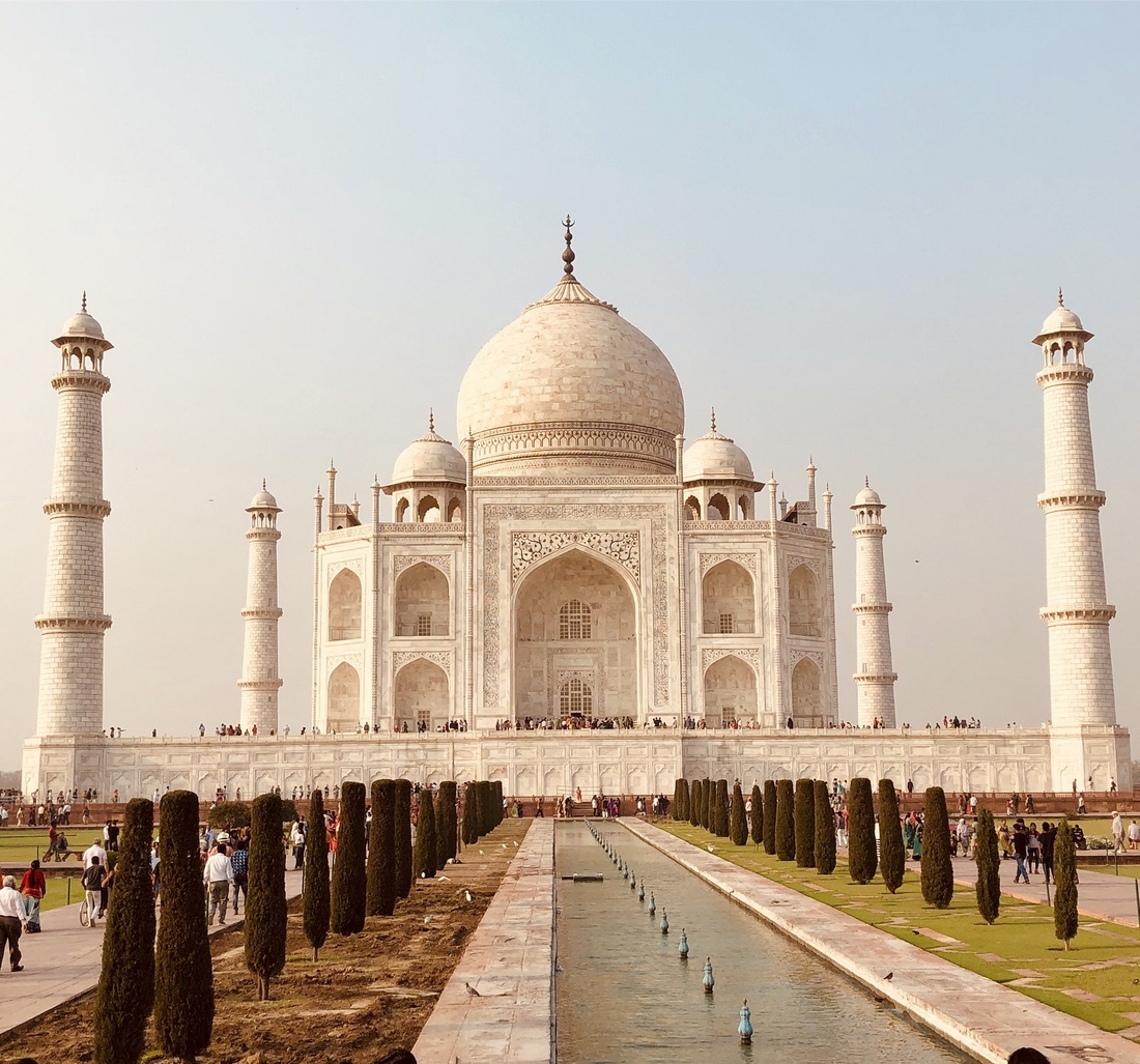 Blick auf das Taj Mahal.