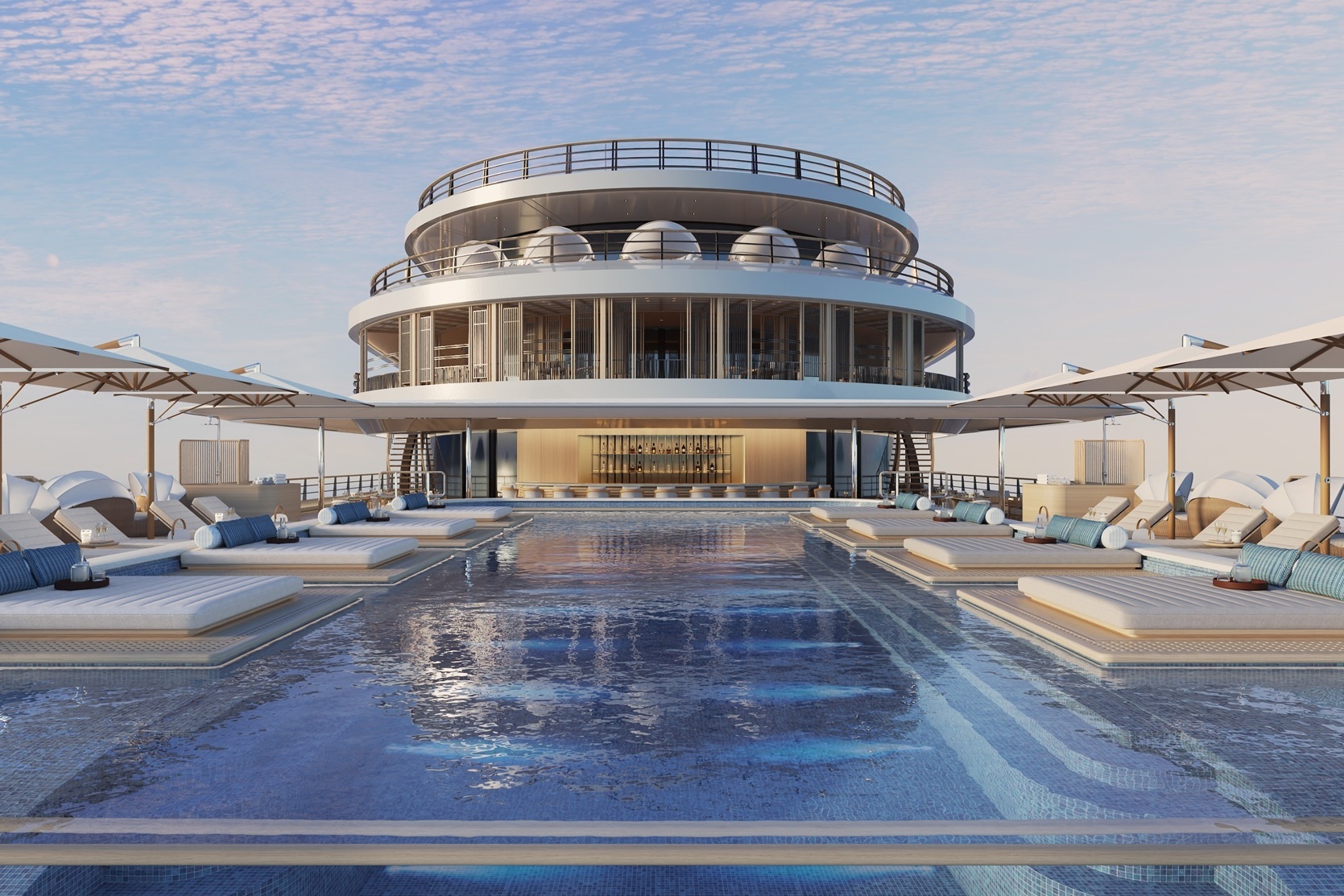 Pooldeck an Bord der Amangati von Aman at Sea