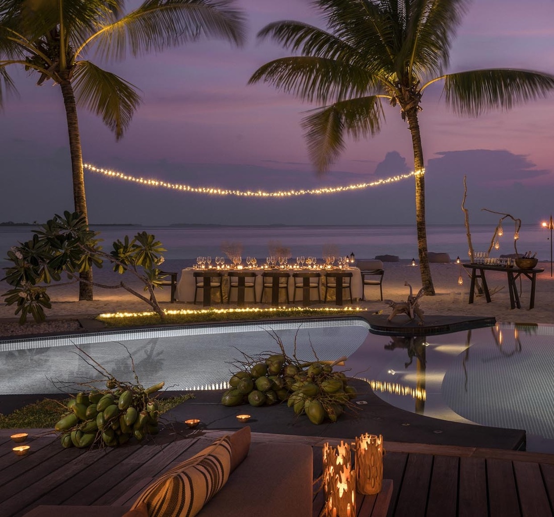 Candle Light Dinner am Strand.